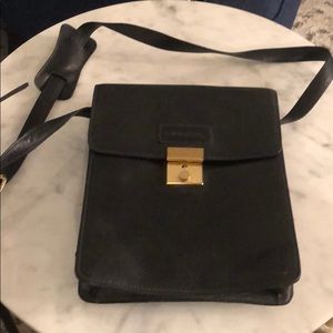 Lancel black leather satchel